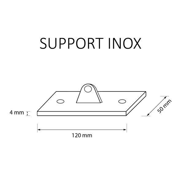 Support mural inox Ingenua